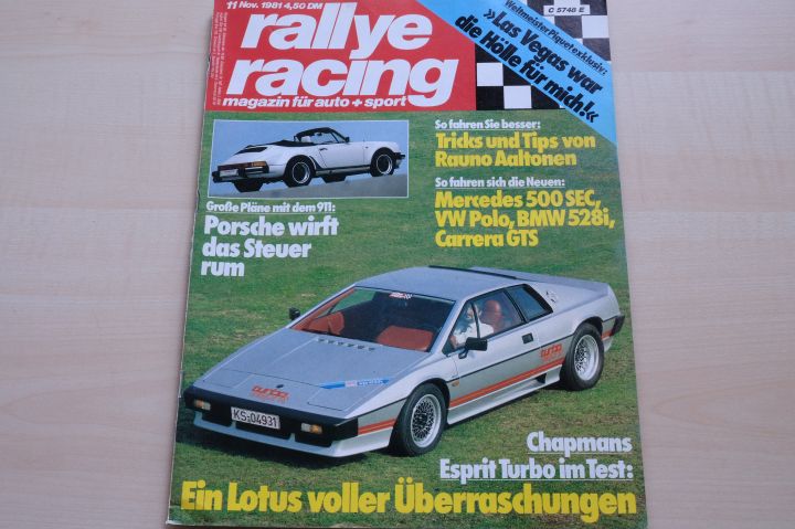 Deckblatt Rallye Racing (11/1981)